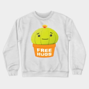Free Hugs! Cute Happy Cactus - isolated Crewneck Sweatshirt